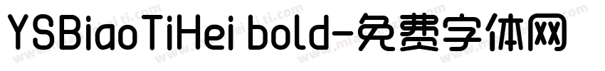 YSBiaoTiHei bold字体转换